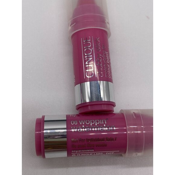 2 Clinique Chubby Stick Moisturizing Lip Colour Balm, 6 woppin watermelon (Mini) - Picture 3 of 5